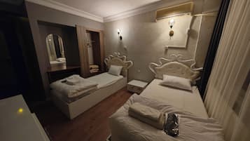 Phòng 2 giường đơn phong cách cổ điển, ban công, quang cảnh thành phố | Truy cập Internet không dây miễn phí