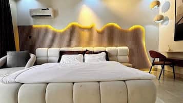 Economy Apartment, Balcony, City View | In-room safe, desk, laptop workspace, blackout drapes