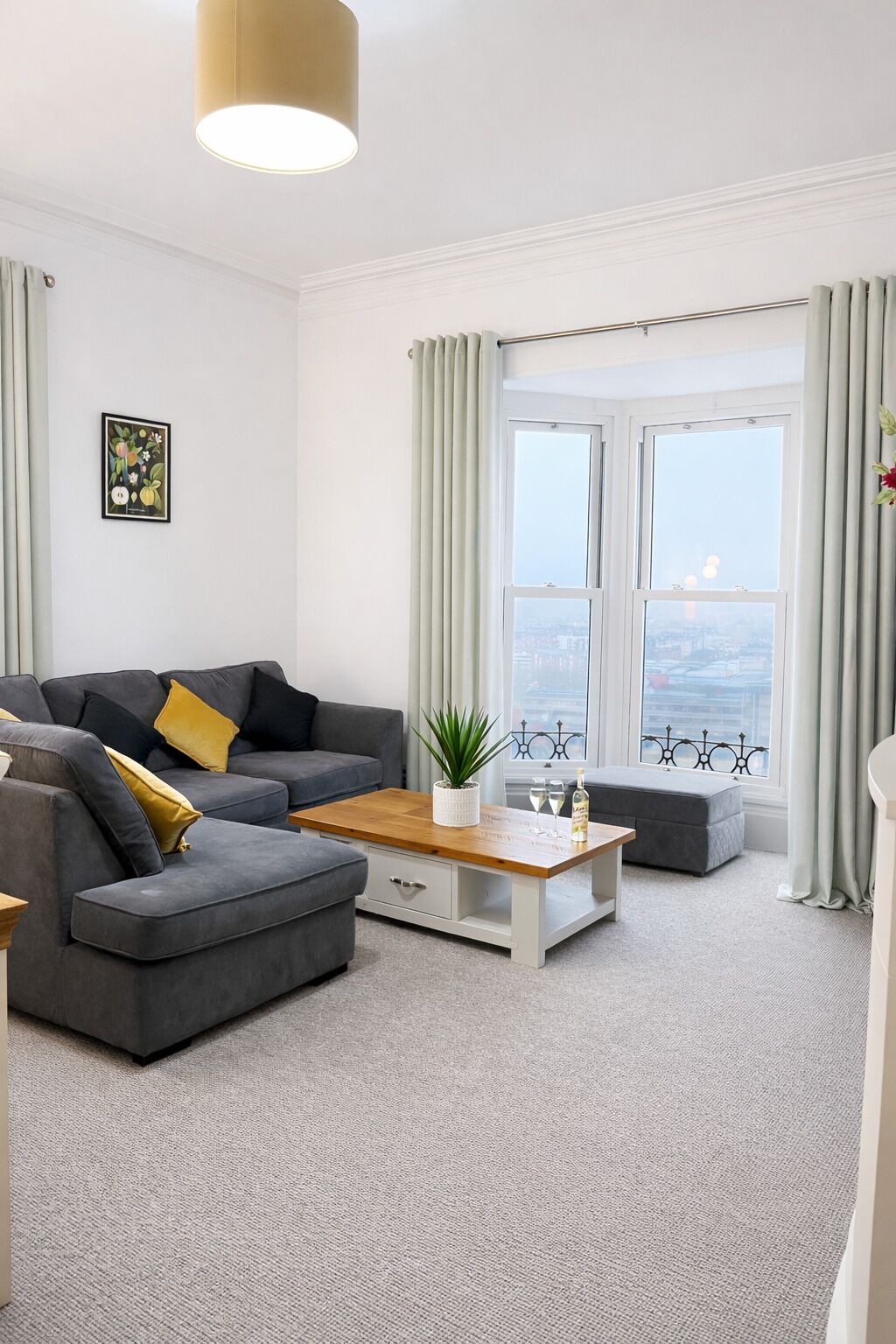 Smart TV, chimenea y libros 