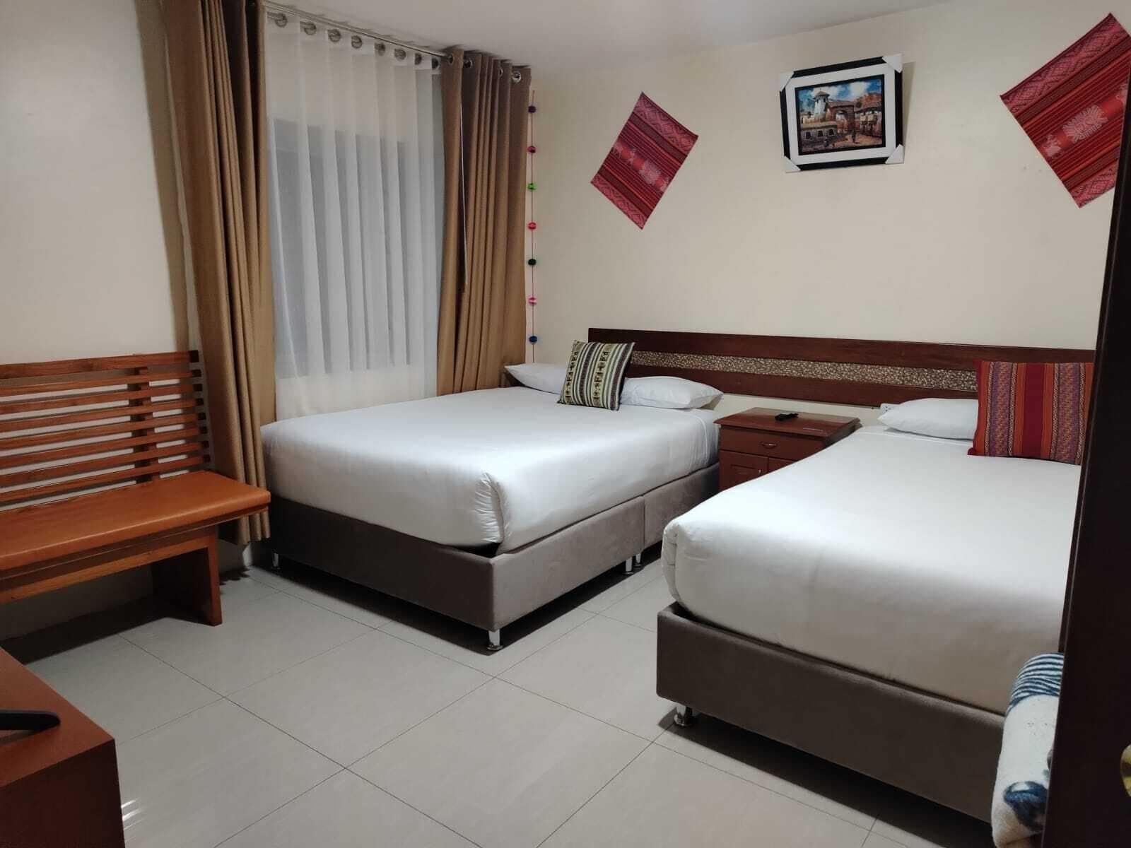 Phòng 2 giường đơn tiện nghi đơn giản | Truy cập Internet không dây miễn phí 