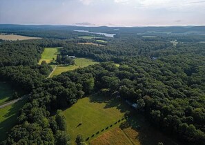Aerial view - RV Camping w/ Animals & Spa Services @ Deep Creek (Oakland)