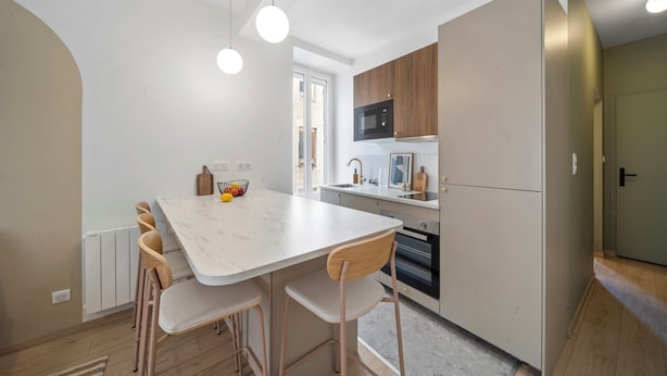 Private kitchen - Mabulle: Charming, comfortable apartment in the heart of Dijon - 4 Voyageurs (Dijon)