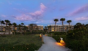 Property grounds - This Gulf-front one-bedroom, one-bath villa is all about location, views & value (Captiva)