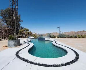 Pool - The Desert Lily - Rustic Desert Compound Near Park (Joshua Tree)