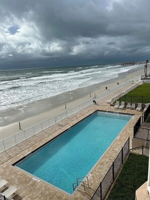 Outdoor pool, a heated pool - Premiere Oceanfront Condo - Stunning Views, New Pool, Right on the Beach! (Daytona Beach)