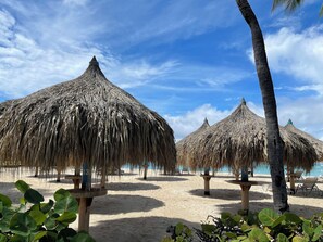 Sun loungers, beach towels