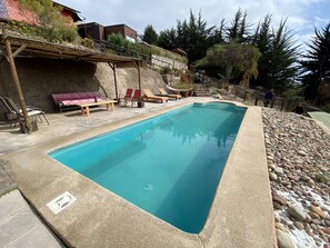 Pool - Scenic Mountain-View Cabin w/ Pool & BBQ Terrace (La Serena)