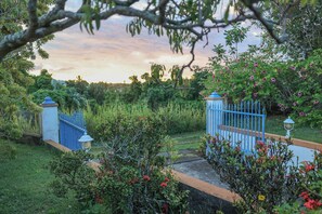 Property grounds - Villa Alamanda*** by KVZ with view of the national park and the Mamelles mountains (Les Abymes)