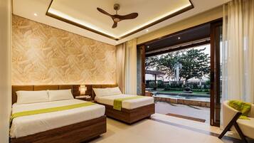 Een strijkplank/strijkijzer, wifi, beddengoed