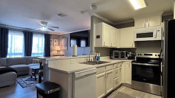 Microwave, oven, stovetop, dishwasher