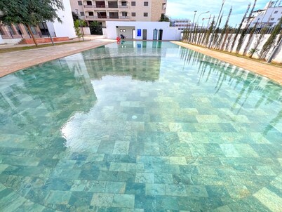 luxury premium apartement in agadir, steps from the beach,pools & fitness center