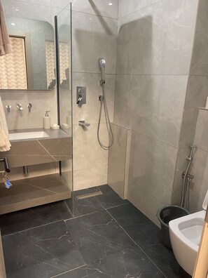 Shower, hair dryer, towels, soap - Supacious 3-bedroom apartment with AC in serene Dakar (Dakar)