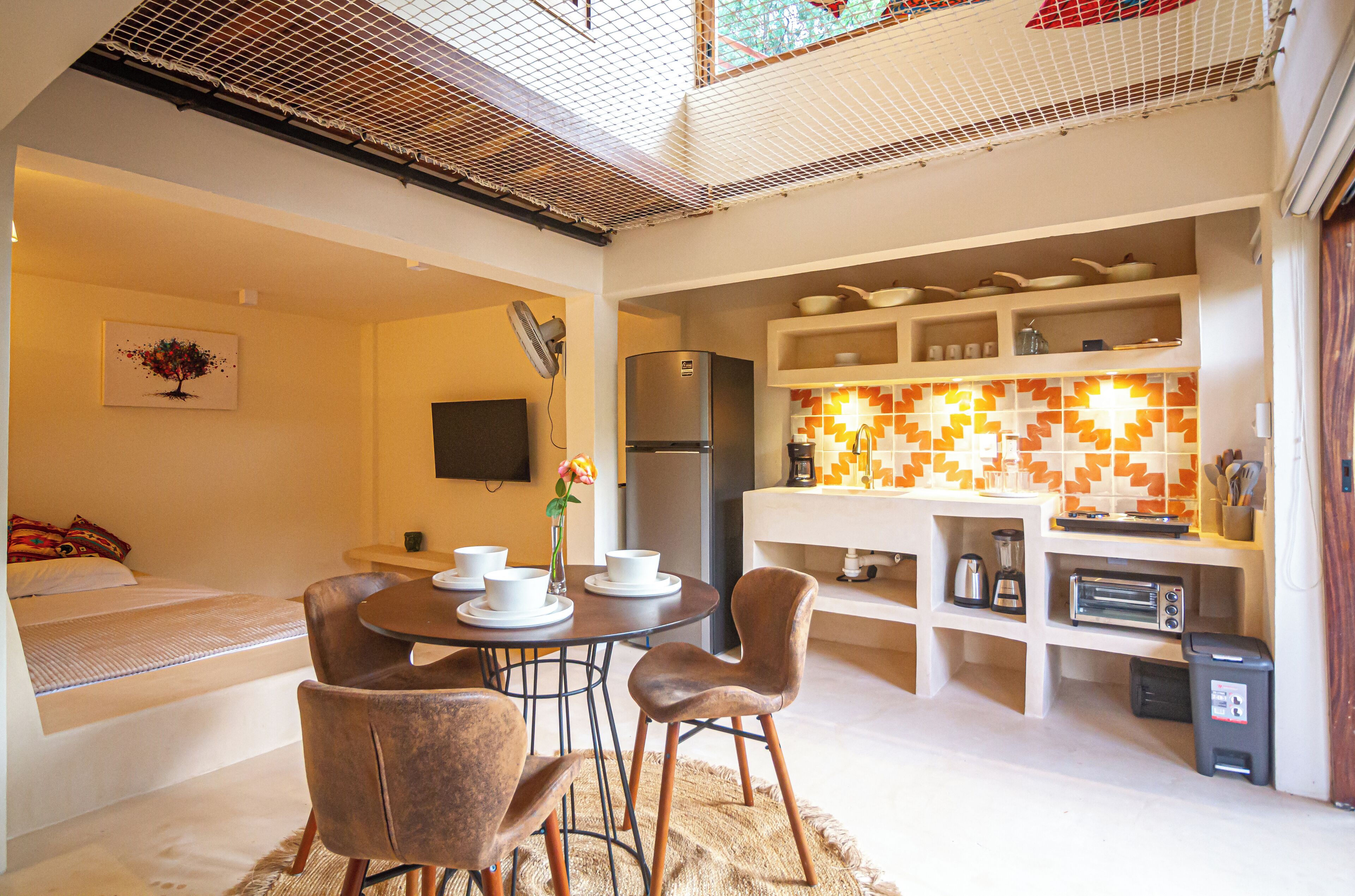 Lejlighed - 2 soveværelser - kæledyr tilladt - bjergudsigt | Spisestue