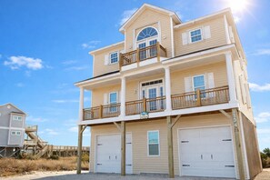 Exterior - Private Five Bedroom Beach House furnished to maximize bedspace for everyone (North Topsail Beach)