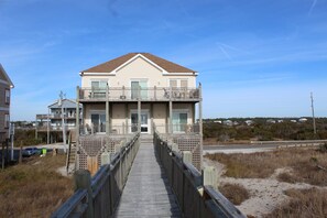 Exterior - Private Five Bedroom Beach House furnished to maximize bedspace for everyone (North Topsail Beach)