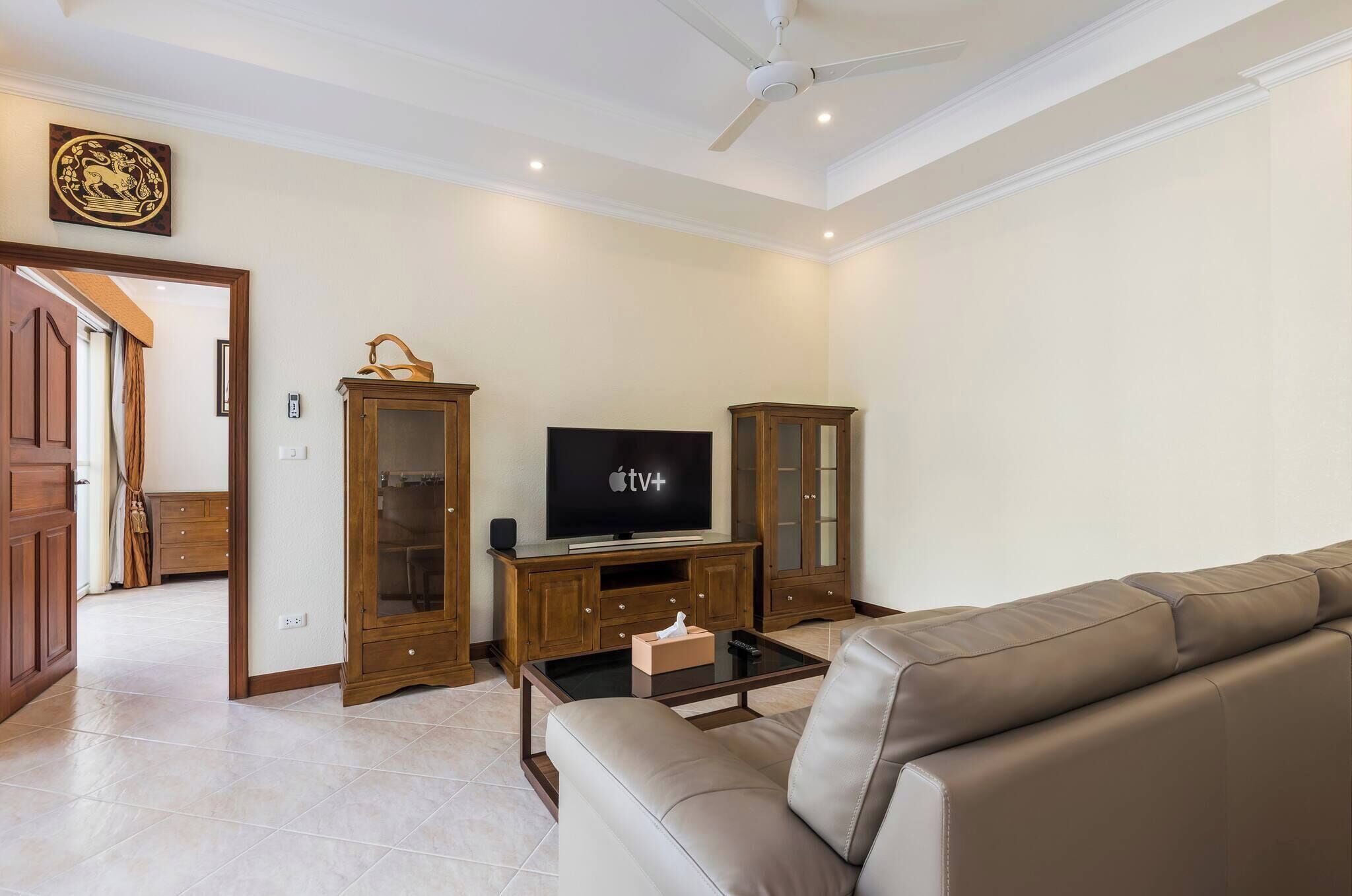 Vila, 3 quartos, para fumantes, piscina particular | Sala de estar