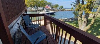 Lakefront 1928 Log Cabin w/ Sauna, Docking, Fishing, Patio, Big Yard & Balcony