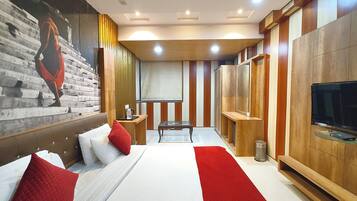 Superior tweepersoonskamer, airconditioning | Hypoallergeen beddengoed, een bureau, geluiddichte muren, gratis wifi