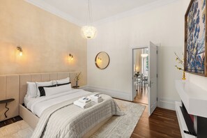 1 غرفة نوم ومكواة/لوح كي وواي فاي وملاءات أسرّة