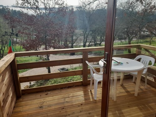 Acorn corner in a wooden house