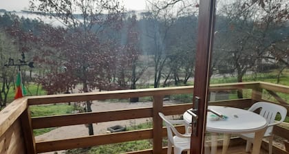 Acorn corner in a wooden house