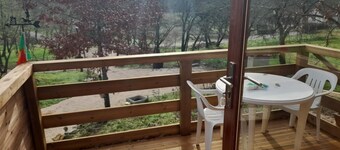 Acorn corner in a wooden house