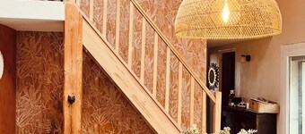 Stone house with large garden and view