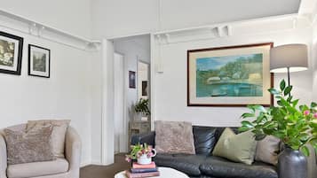 Televisión y chimenea