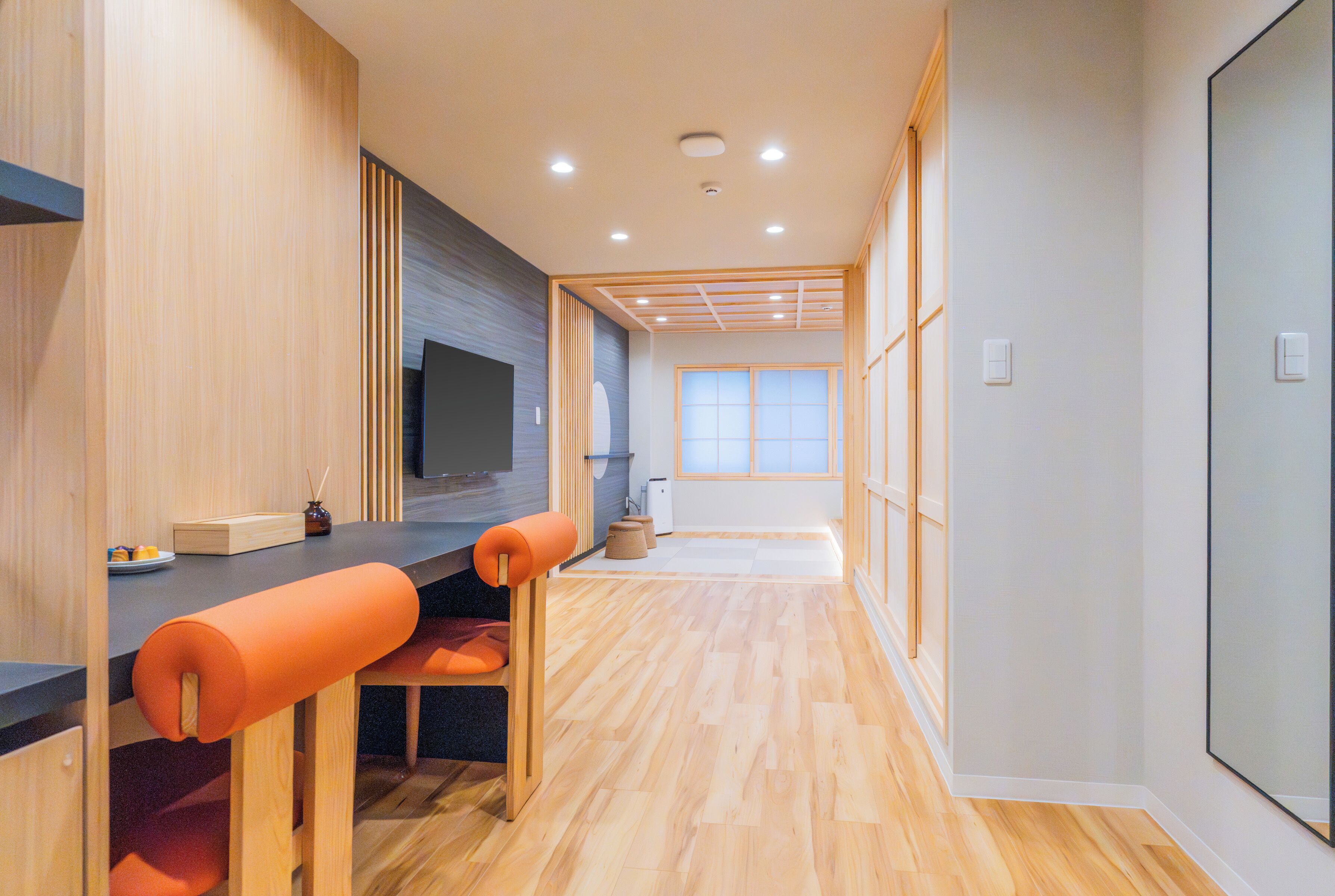 Family Suite, 2 Bedrooms, Non Smoking, Private Bathroom | Living area | 50-inch Smart TV with digital channels