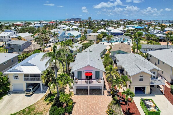 Exterior - Sun Soaked Coastal Getaway, Private Heated Pool, Steps to Sugar Sand Beach! (Fort Myers Beach)
