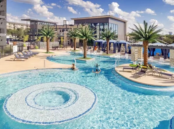 Pool - Contemporary 1BR Haven, Sleek & Peaceful (Addison)