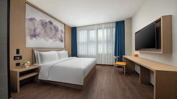 Habitación de lujo doble | Escritorio, espacio para trabajar con un portátil, cortinas opacas