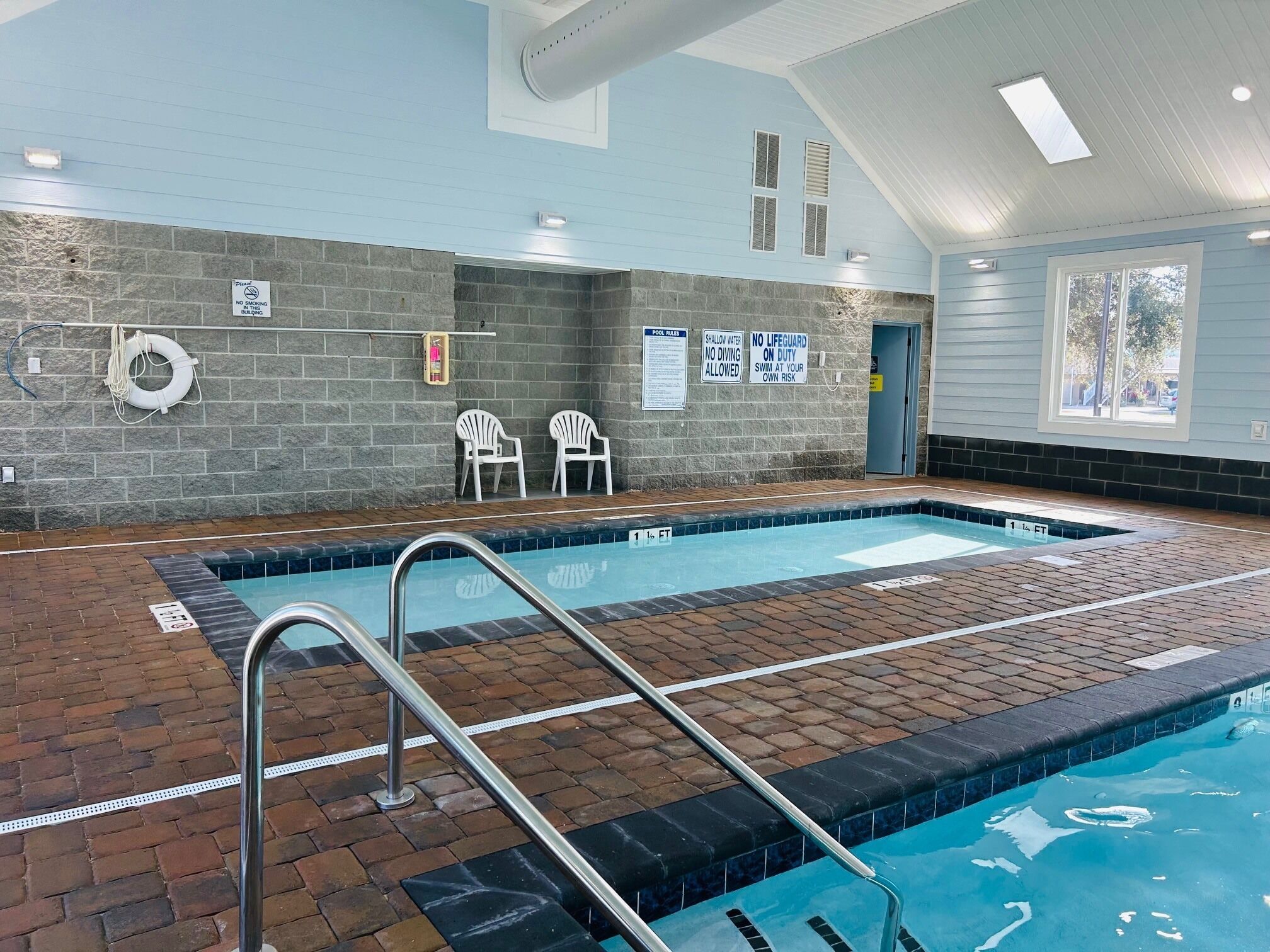 Indoor pool, a heated pool