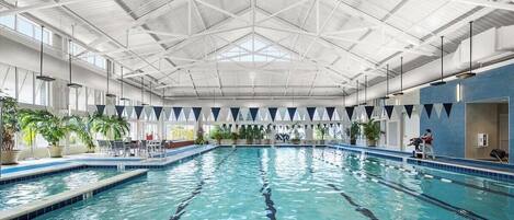 Indoor pool, a heated pool