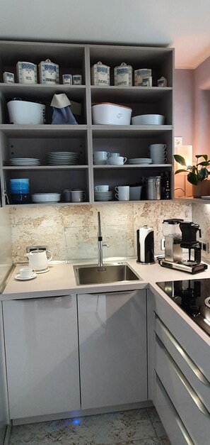 Private kitchen - Stylish apartment in unspoiled nature for couples and nature lovers (Willingen (Upland))