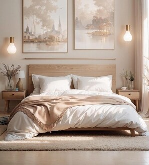 خزنة داخل الغرفة ومكتب وستائر تعتيم وتجهيزات عازلة للصوت