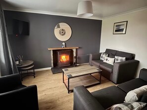 TV, fireplace - Croft House - Sleeps 4 & Beautiful Mountain View (Glendale)