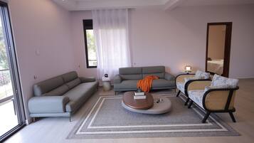 Apartment, 2 Bedrooms, Balcony | Living area