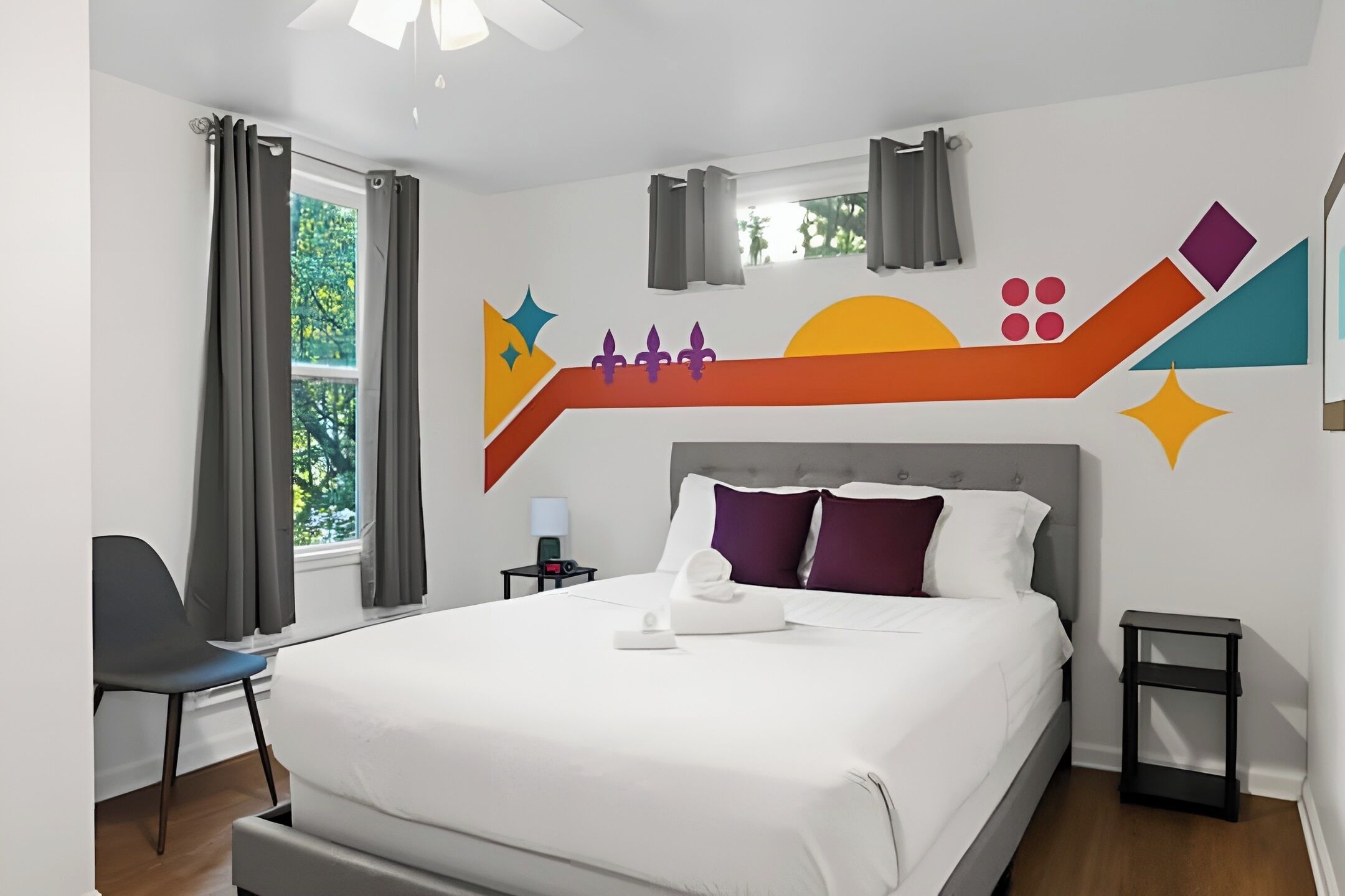 Desk, iron/ironing board, free WiFi, bed sheets