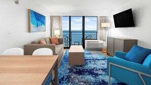 TV, DVD player, books - Airy Queen 1BR Suite | Oceanfront, Spa, Pool, 1.2 mi to Broadway at the Beach (Myrtle Beach)