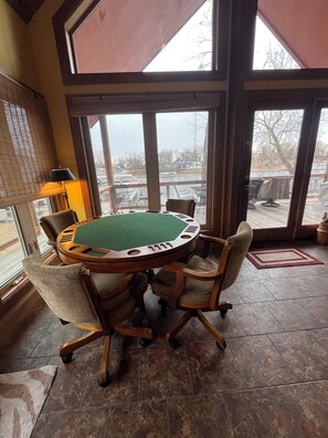 Interior - Lakefront A-frame cabin with Dock access (Afton)