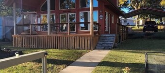 Lakefront A-frame cabin with Dock access