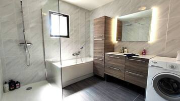 Shower, hair dryer