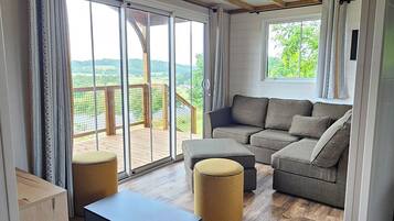 Chalet, uitzicht op meer (Terre Neuvas) | Woonruimte