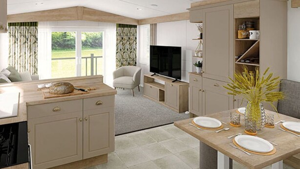 TV - DJD ,Country Style Luxury Lodge, Manor Park Sleeps 4 (Hunstanton)