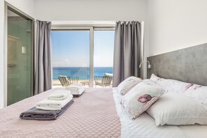 2 bedrooms, iron/ironing board, WiFi, bed sheets - Anatoli (Sunrise), an exquisite seaside villa, with the vibrant hues of sunrise. (Achlia)