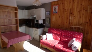 Living area - Refuge 66 is ideally located facing south, close to the ski slopes and hiking trails. (Saint-Aventin)