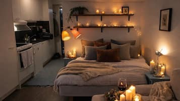 Escritorio, wifi, ropa de cama