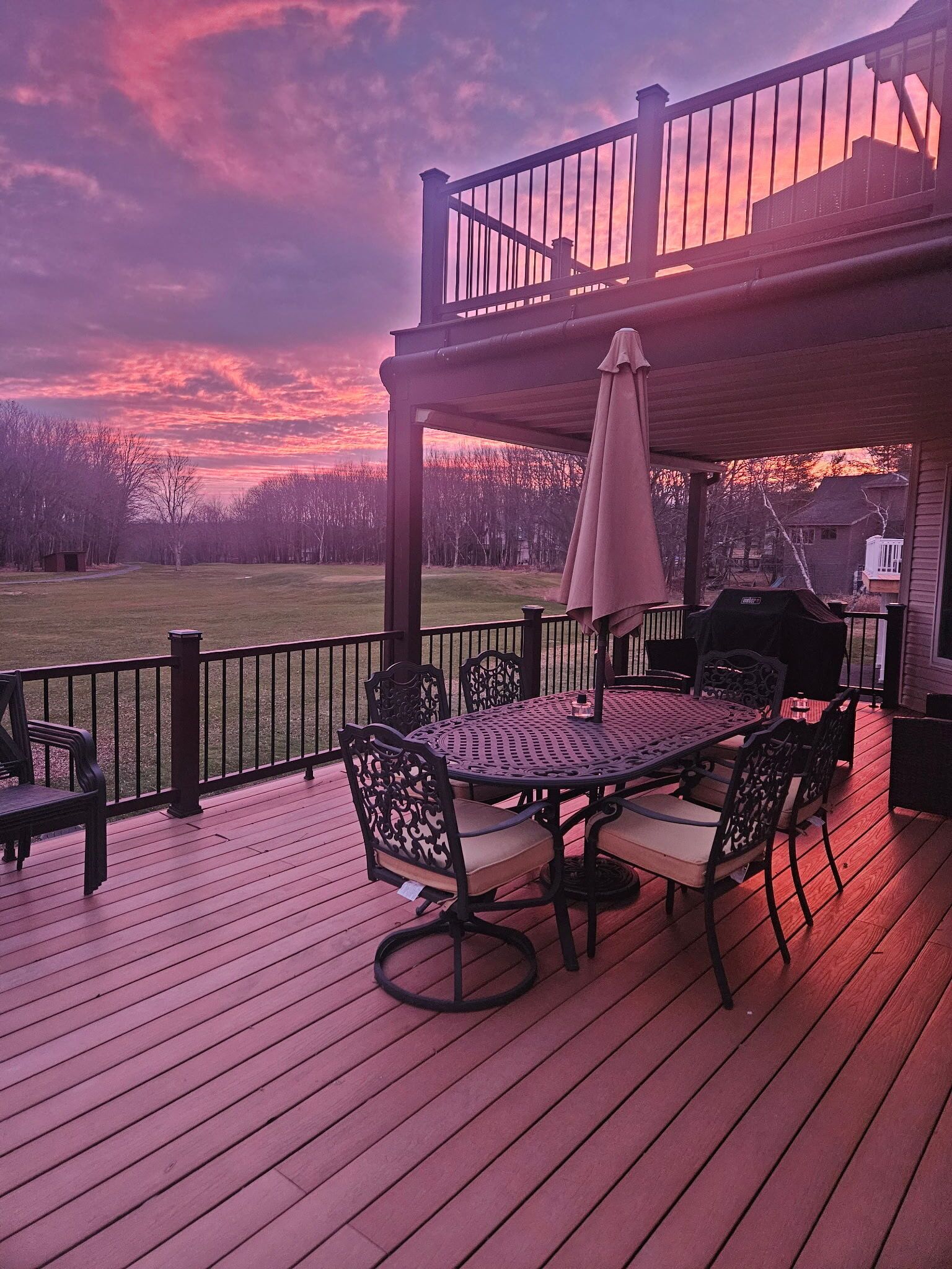 Main deck at sunrise