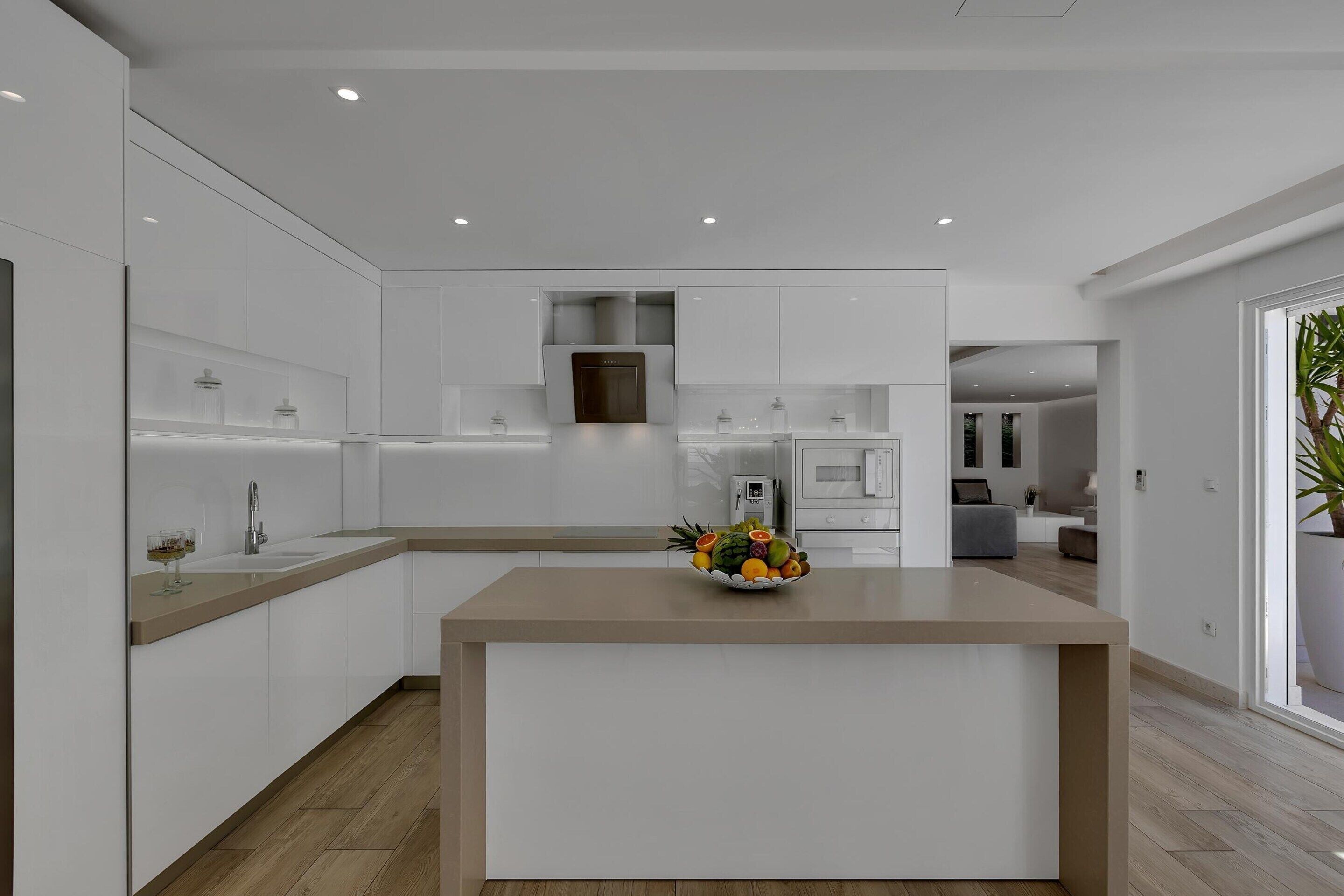Villa | Private kitchen | High chair, cleaning supplies